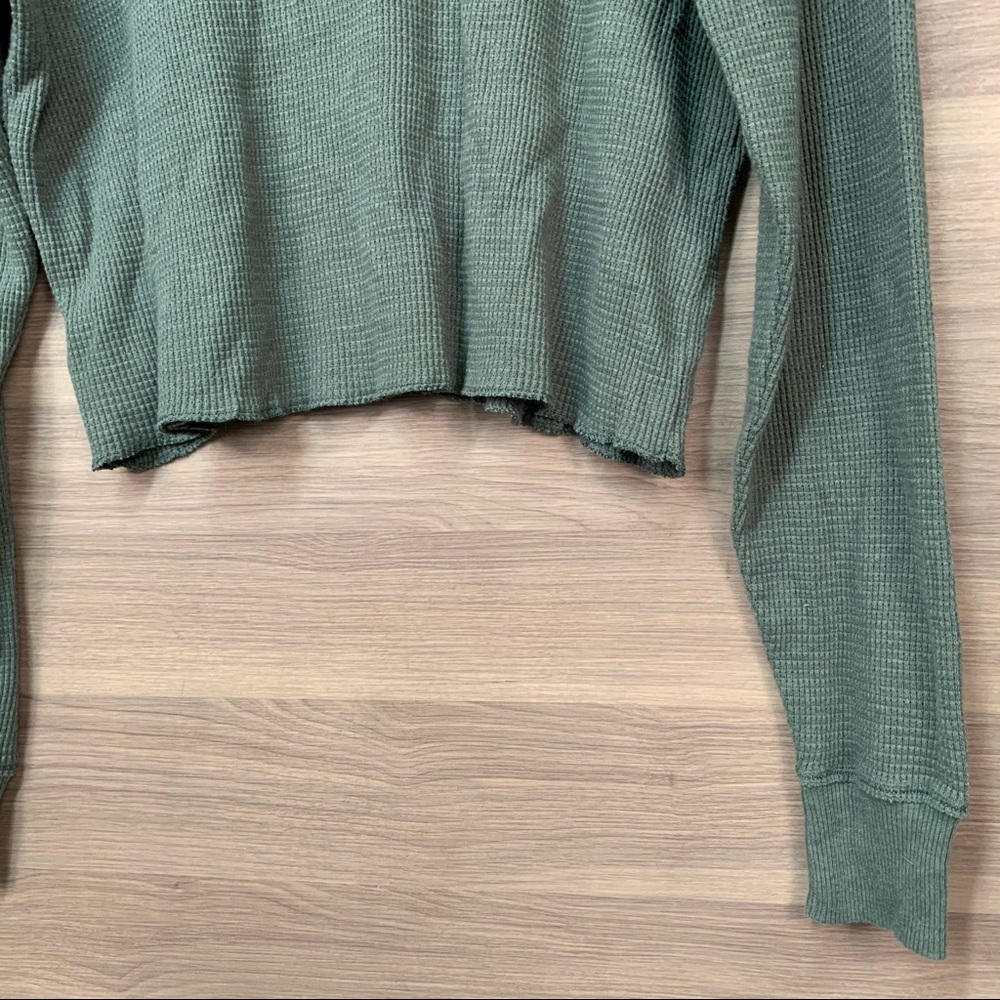 Tna Aritzia Alamo Cropped Thermal Long Sleeve XS - Picture 8 of 10
